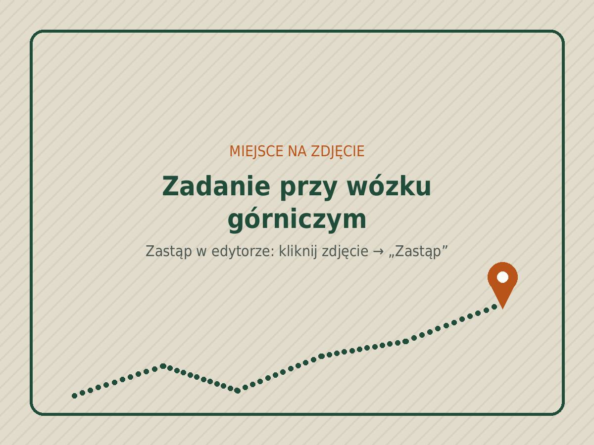 Zadanie przy wózku górniczym