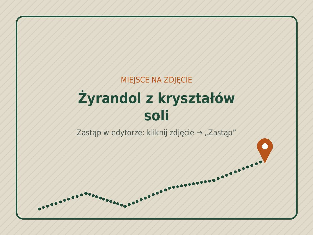 Żyrandol z kryształów soli